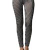 Black & White Vertical Striped Ankle Leggings