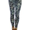 Wholesale Blue Chained Skulls Ankle Leggings (Assorted Bundle S-M-L)