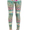 Jade Tribal Microfiber Footless Leggings