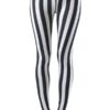 Jailbird Black And White Stripe Ankle Leggings