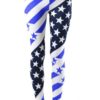 Olympic Blue USA Footless Leggings