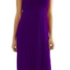 Fitted Waist Purple Maxi Dress