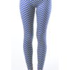 Plus Size Blue and Yellow Chevron Arrow Ankle Leggings