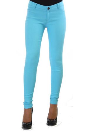 Blue Stretchy Slim Fit Pants Wholesale (Assorted Bundle S-M-L)