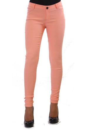 Orange Stretchy Slim Fit Pants Wholesale (Assorted Bundle S-M-L)