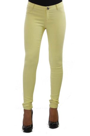 Yellow Stretchy Slim Fit Pants Wholesale (Assorted Bundle S-M-L)