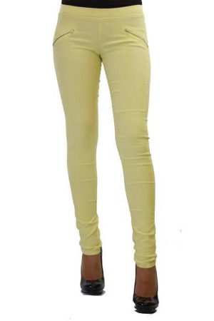Wholesale Yellow Slim Fit Cross Zipper Jeggings (Assorted Bundle S-M-L)