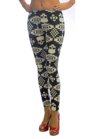 Skull Zone Ankle Length Leggings Wholesale (Assorted Bundle S-M-L)