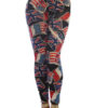 Red, White & Blue Flags Ankle Length Leggings Wholesale (Assorted Bundle S-M-L)