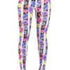 Wholesale Black Striped Floral Leggings (Assorted Bundle S-M-L)