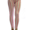 Vertical Striped Pink And White Leggings Wholesale (Assorted Bundle S-M-L)