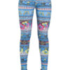 Wholesale Blue Floral Tribal Leggings (Assorted Bundle S-M-L)