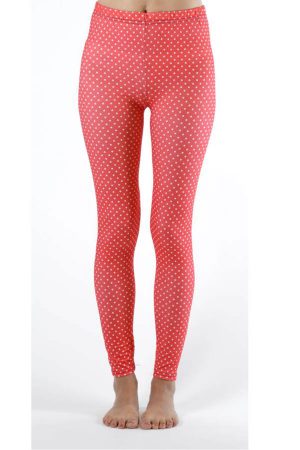 Polka Dot Footless Pink Leggings Wholesale (Assorted Bundle S-M-L)