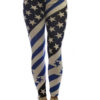 Olympic Blue USA Footless Leggings Wholesale (Assorted Bundle S-M-L)