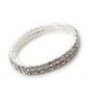 Swarovski Elements Double-Row Stretch Bracelet-Silver