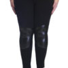 Plus-Size Leather trim Pants