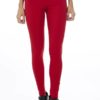 Stretchy High Waisted Red Yoga Style Pants