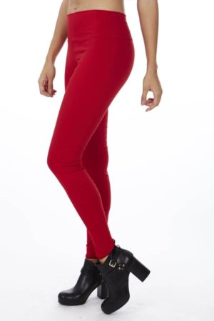 Stretchy High Waisted Red Yoga Style Pants