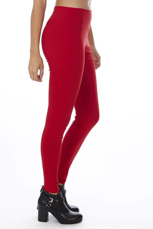Stretchy High Waisted Red Yoga Style Pants