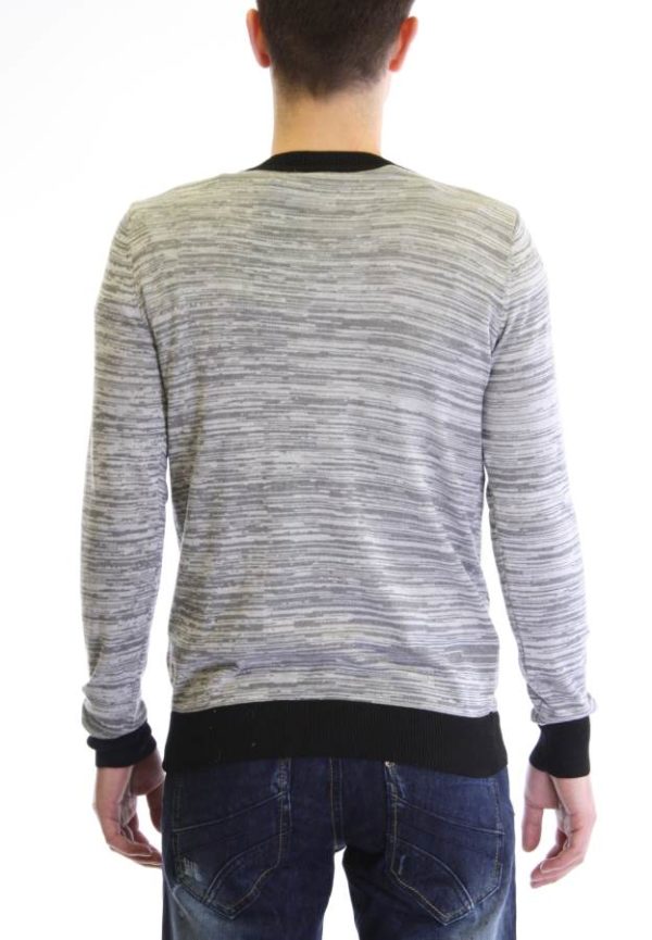 Midnight Grey Melange V Neck Cardigan