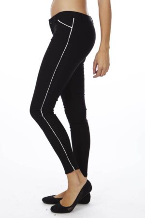 Black Slim Fit Side Stripe Jegging