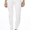 Slim Fit Side Stripe White Jegging