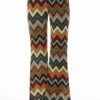 Coral Zig-Zag Palazzo Pants
