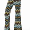 Blue Chevron Palazzo Pants