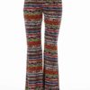 Red Tribal Wide Leg Palazzo Pants