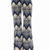 Navy Snow Flake Wide Leg Palazzo Pants