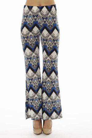 Navy Snow Flake Wide Leg Palazzo Pants