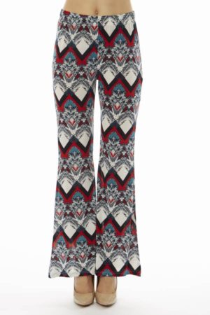 Red Snow Flake Wide Leg Palazzo Pants