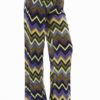 Vibrant Chevron Wide Leg Flare Pants