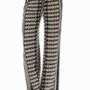 Houndstooth Stripe Palazzo Pants