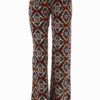 Tribal Fiery Aztec Print Palazzo Pants