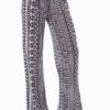 Geometric Tribal Print Flare Leg Pants