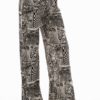 Abstract Checkered Palazzo Soft Pants