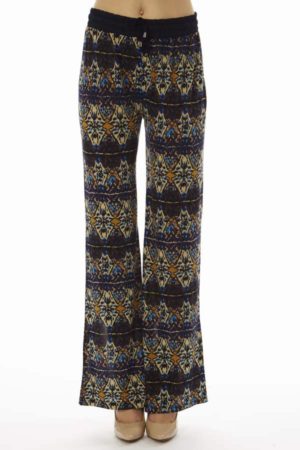 Kaleidoscope Print Purple Palazzo Pants