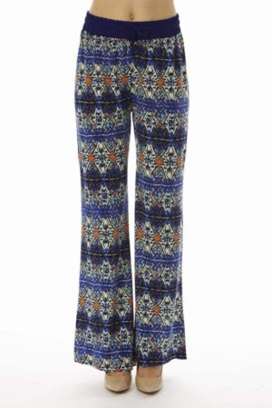 Navy Kaleidoscope Palazzo Pants