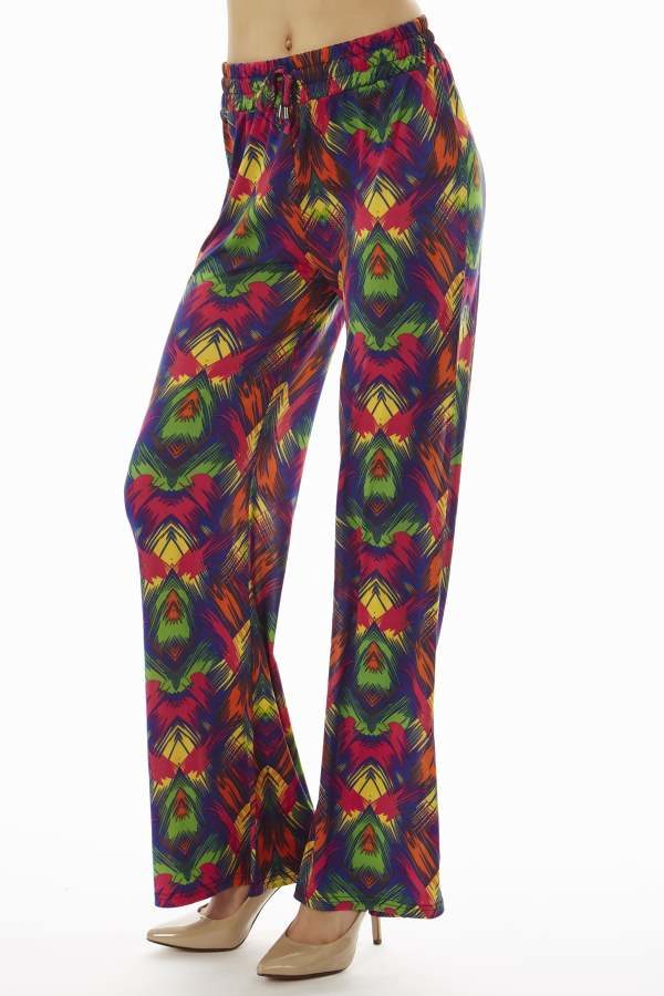Vibrant Tropical Palazzo Pants