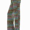 Turquoise Vibrant Tribal Flare Leg Palazzo Pants