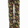Floral Black Flare Leg Palazzo Pants