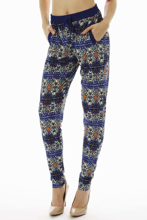Blue Lucid Print Jogges