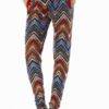 Fiery Red Chevron Soft Pants