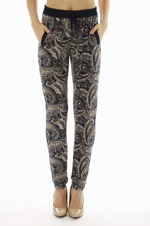 Midnight Paisley Print Jogger Pants
