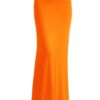Full-Length Orange Skirt