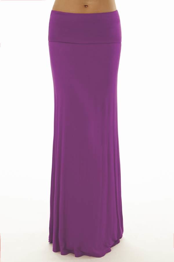 Classy Dusty Purple Maxi Skirt