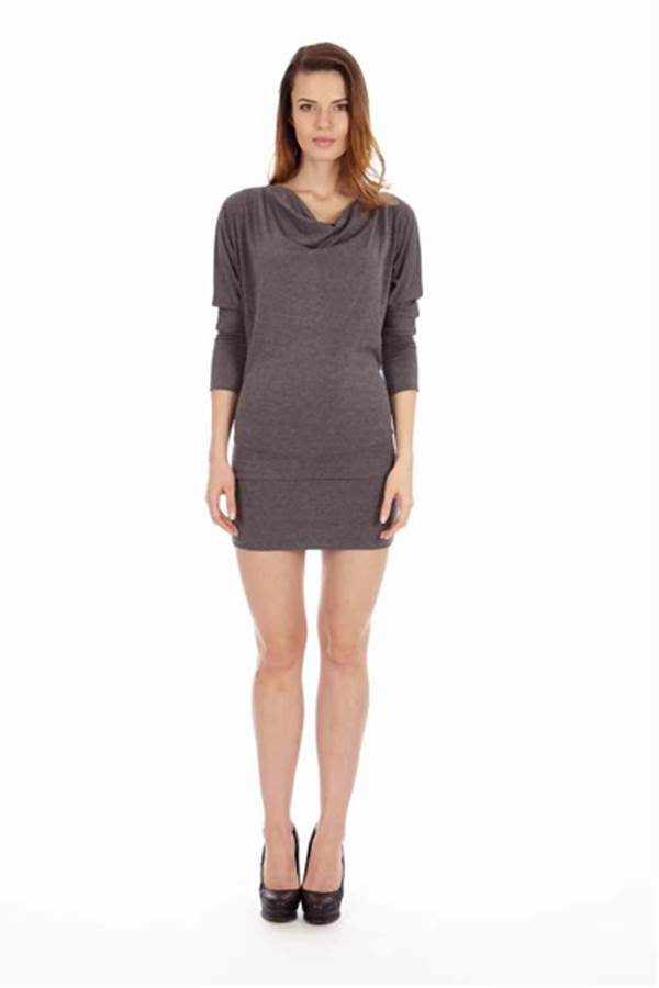 Slimming Dark Grey Dress