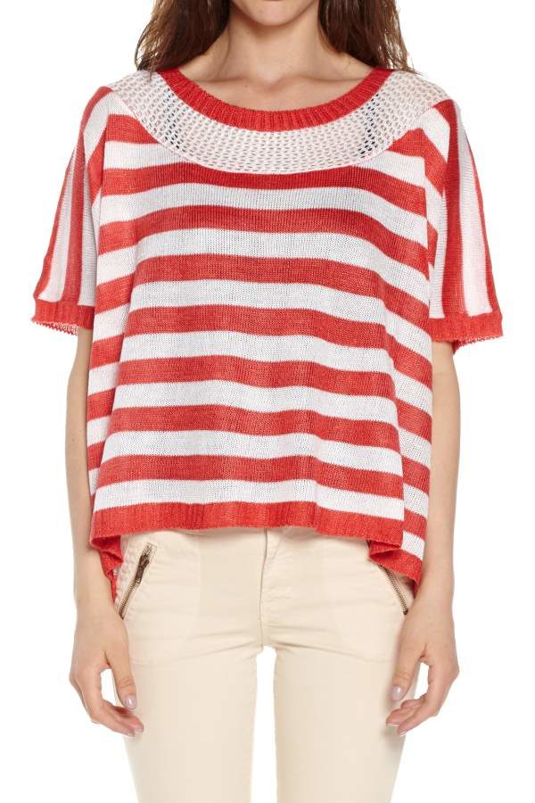 Red Knitted T-Shirt