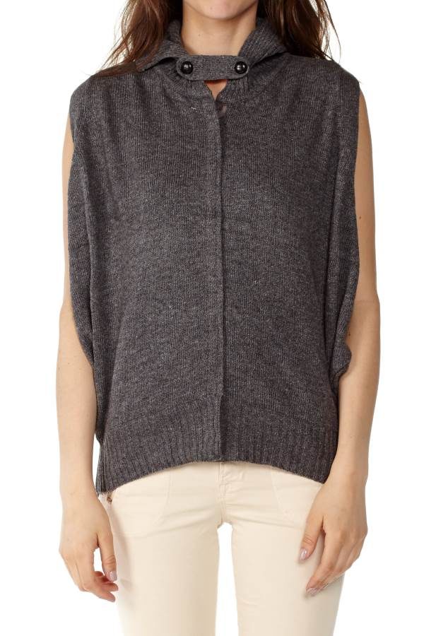 Knitted Dark Grey Cardigan